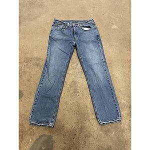 Levis 514 Jeans Womens W34 L30 Medium Wash Blue Straight Leg Stretch Denim